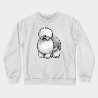 Dog - Old English Sheepdog - Gray and White Crewneck Sweatshirt